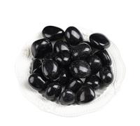 BYLSAGWHT 200 g de pierres roulées en vrac d'obsidienne noire, minerai quartz et gravier, cristaux 1,5 à 3 cm