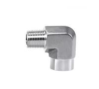 BYLSAGWHT 3/8" NPT Female-Male Elbow 304 Stainless Steel High Pressure Forging Pipe Fitting Adapter