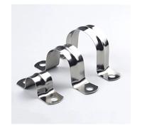 BYLSAGWHT 5/10Pcs 304 Stainless Steel Thickened Ohm Tube Card U Type Water Pipe Clamp Pipe Card Horseback Saddle Clamp Throat Hoop Bracket(5mm 10pcs)