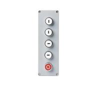 BYLSAGWHT 5P Arrow Push Button Rotary Switch Control Box with Cover Momentary Reset Start Stop NO NC