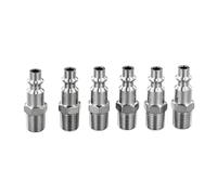 BYLSAGWHT 6pcs 1/4Inch Male Threads Quick Release Connector Pneumatic Tool Air Hose Fitting Chrome Plated Rust Resistance Accessories Brass Hose