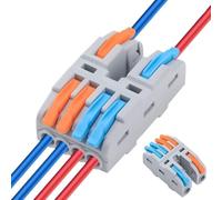 BYLSAGWHT Compact Splice Electrical Connectors Wire Connector Quick Terminal Block Push-in Terminal Blocks Electrical Supplies(CMK422-4)