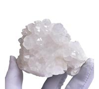 BYLSAGWHT Crystal Cluster Raw Quartz White Stone Point Gemstone Specimenfor Home Decor, and Balancing,150-200g
