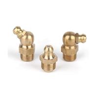 BYLSAGWHT Hardware 10PCS M4 M5 M6 M8 M10 M12 M14 M16 Male Thread Brass Straight Elbow Type Hydraulic Oil Zerk Grease Nipple Tube Pipe Fitting Pipe Joint(45 Degree,M8x1) Brass Hose