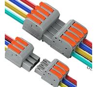 BYLSAGWHT Male Female Docking Quick Wire Connector Compact Electrical Wiring Connectors Push-in Conductor Terminal Block(DF-2604D-2P)