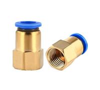 BYLSAGWHT PCF Pneumatic Quick Coupling is Suitable for 4 6 8 10 12mm Trachea Hose 1/8" 3/8" 1/2" 1/4" BSPT Female Thread Pipe Joint(PCF6-01)