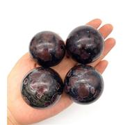 BYLSAGWHT Stone 1PC Garnet and Astrophylite Flash Sphere Crystal Ball Quartz Crystals(40-50mm)