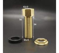 BYLSAGWHT Various 1/2" 3/4" 1" Male Brass Water Tank Bulkhead Pipe Fitting Connector Coupler Home Garden Hole Drainer(04-70mm) Brass Hose