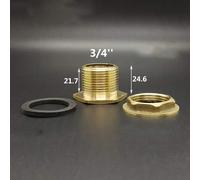 BYLSAGWHT Various 1/2" 3/4" 1" Male Brass Water Tank Bulkhead Pipe Fitting Connector Coupler Home Garden Hole Drainer(06-20mm) Brass Hose