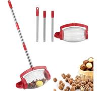 BYLUM Collecteur De Noix, Cueille Fruit avec Manche Telescopique, Rouleau Ramasse Noix Noisettes Fruit, Cueille Fruits, Outils Manuels D'extérieur Légers pour Pacanes, Châtaignes(Size:Side Pour)