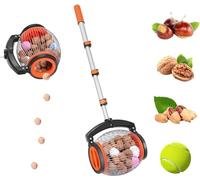 BYLUM Ramasseur de noix, ramasse-noix, ramasse-fruits avec manche télescopique, machine à récolter les noix, châtaignes, également comme pince pour balles de golf, balles de tennis
