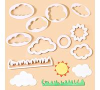 Bymivofun 10 Pièces Coupeur De Fondant, Trancheuse De Biscuits Fondants Ronds 3D Décoration De Gâteau Pour Bébé Enfants Enfants Cuisine Anniversaire Café Accessoire De Cuisson Module De Bricolage
