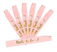 Bymivofun 7 Pcs Ceintures JGA, Bride to Be Team Bride Sash Set, Accessoires de Fête de Poule, pour Enterrement de Vie de Jeune Fille, Mariage, Douche Nuptiale