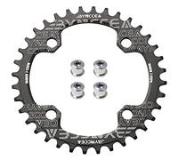 Bynccea Plateau rond 104 BCD 32T 34T 36T 38T Anneau de chaîne large avec 4 vis 8 9 10 11 12 vitesses pour vélo de course, VTT, BMX, vélo