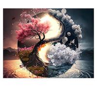 BYNGQW Impression sur Toile Peinture Affiche D'équilibre Yin Et Yang, Peinture sur Toile De Style Rétro Chinois, Imprimés d'art Muraux pour Décoration De Salon Et De Maison(E,40x60cm)