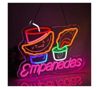 BYNGQW Néon Enseignes lumineuses Decor Empanadas - Décoration Murale Suspendue Au Néon, Pour Restaurant Mexicain, Salle À Manger, Cuisine, Bar, Pub, Alimenté Par USB, Variable