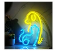 BYNGQW Néon Enseignes lumineuses Decor Enseigne Au Néon Pour Chat Et Chien, Panneau Lumineux LED Décoratif Pour Chambre, Table Murale Pour Bar, Maison, Fête, 29cmx38cm