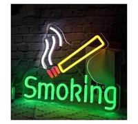 BYNGQW Néon Enseignes lumineuses Decor Enseigne Au Néon Smoking Alimentée Par USB Lumière À Intensité Variable, Pour Bar Chambre À Coucher Salle À Manger Décorations Murales 30.4cm×38cm
