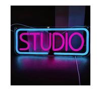 BYNGQW Néon Enseignes lumineuses Decor Enseigne Néon STUDIO Éclairage LED Pour Salle D'enregistrement, Studio De Musique, Streaming, Fête, Club, Podcast, Décoration Murale 37cmх15cm