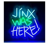 BYNGQW Néon Enseignes lumineuses Decor Jinx Was Here Panneau Néon, Décoration Murale, Lumière LED À Intensité Variable Pour Chambre À Coucher, Chambre D'enfant, Grotte, Salle De Jeux, Fête