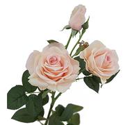 ByNGSDCC Artificial Flowers Bouquets,3pcs Long Stem Silk 3 Heads Roses for DIY Wedding Bouquet Home Decor(Deep Pink)