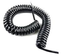 ByNGSDCC Cordon à Ressort enroulé Flexible et bou ble métallique Extensible 22AWG, 8 cœurs, 10, 14, Cordon d'alimentation Noir, Bobine rétractable(10 Core,Stretch 3 Meter)