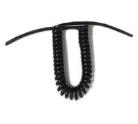 ByNGSDCC Cordon à Ressort enroulé Flexible et bouclé, Ligne de câble d'alimentation rétractable carré 2 conducteurs,5 mm, mètres, 7(Black,Stretch 2.5 Meter)
