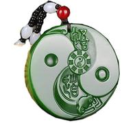 ByNGSDCC Pendentif en Jade Naturel Chinois, Taiji Bagua, breloque Collier, Bijoux, Accessoires de Mode, amulette Porte-Bonheur for Hommes et Femmes