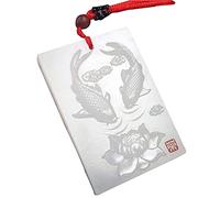 ByNGSDCC Pendentif en Jade Naturel, Collier Forme de Poisson, amulette Porte-Bonheur sculpté à la Main, Mode