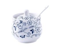 ByNGSDCC Récipient à Sucre for café, Petit déjeuner, thé de l'après-midi, sucrier en céramique, avec Couvercle et cuillère, Pot d'assaisonnement for sel, Stockage(White 1)