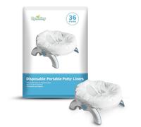 ByniBiny Lot de 36 sacs de toilette jetables avec coussinets absorbants, sacs de voyage portables pour tout-petits, sacs d'apprentissage de la propreté compatibles avec le pot OXO Tot 2 en 1 Go et la