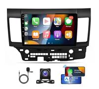 BYNYXI 10inch Android 14 Car Stereo with Wireless Carplay Compatible for Mitsubishi Lancer 2007-2012, 4GB + 64GB Bluetooth GPS Navigation WiFi Steering Wheel Control