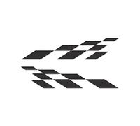 BYNYXI 2 Pcs Autocollants De Tuning De Voiture, Autocollants Latéraux Body Graphics Bonnet PVC Autocollants Longues Rayures Universels Auto Body Racing Sport Stickers-120cmx30cm