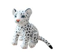 BYNYXI 33cm Peluche Léopard des neiges, Léopard en Peluche Debout réaliste Tigre Panthère Noire en Peluche Bébé Animal en Peluche Léopard Animal en Peluche Doux en Peluche pour Enfants garçons Filles
