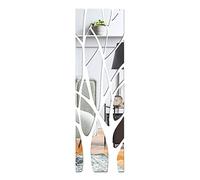 BYNYXI 3D Miroir Autocollant Mural Arbre, 135cmx37cm Surface Miroir Tronc Darbre Autocollant de Fond Branche Acrylique Miroir Autocollant Sticker Mural pour Chambre Salon