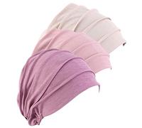 BYNYXI 3PCS Bonnet Turban, Bonnet Chimio pour Femme en Coton Slouchy Bonnet Bonnet de Sommeil pour Cancer Perte de Cheveux Chimiothérapie Chimio Cancer Chapeaux Turban pour Femme Perte de Cheveux
