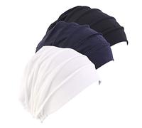 BYNYXI 3PCS Bonnet Turban, Bonnet Chimio pour Femme en Coton Slouchy Bonnet Bonnet de Sommeil pour Cancer Perte de Cheveux Chimiothérapie Chimio Cancer Chapeaux Turban pour Femme Perte de Cheveux