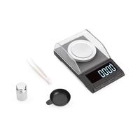 BYNYXI Balance de Precision 0.001g/200g, Balance Gramme, MINI Balance pour Bijoux, Cuisine, Cosmétiques, Laboratoire avec Conversion 8 Unités, Poids détalonnage, Pince à épiler et Plateaux de Pesée