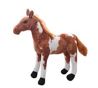 BYNYXI Cheval en Peluche, 50cm en Peluche Cheval Debout Poney Peluche Moelleux câlin Cheval Brun Peluche Peluche Douce Cheval poupée Jouet Cadeaux pour Enfants et garçons