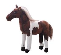 BYNYXI Cheval en Peluche, 50cm en Peluche Cheval Debout Poney Peluche Moelleux câlin Cheval Brun Peluche Peluche Douce Cheval poupée Jouet Cadeaux pour Enfants et garçons