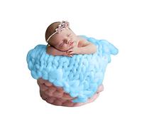 BYNYXI Couverture Tricot de Photographie de Nouveau né, bébé Photographie Props Braid Couverture Extensible Couverture tricotée Extensible coussin professionnel daccessoire de photo de bébé