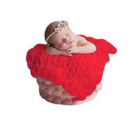 BYNYXI Couverture Tricot de Photographie de Nouveau né, bébé Photographie Props Braid Couverture Extensible Couverture tricotée Extensible coussin professionnel daccessoire de photo de bébé
