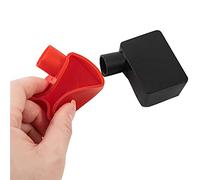 BYNYXI Couvre-Borne de Batterie - 1 Paire de Bouchons de Protection pour Batterie de Voiture - Isolateur Négatif Positif en PVC Silicone Rouge Noir