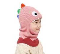BYNYXI Dinosaures Bonnets dhiver Enfants, Mignon Bonnet Écharpe Enfants Garçons Filles Bonnets Tricotés Chaud Toison Bonnet Bonnet Enfant Boucle Écharpes pour Tout-Petit 1-5 Ans