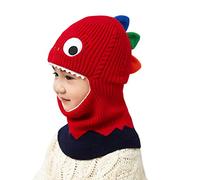 BYNYXI Dinosaures Bonnets dhiver Enfants, Mignon Bonnet Écharpe Enfants Garçons Filles Bonnets Tricotés Chaud Toison Bonnet Bonnet Enfant Boucle Écharpes pour Tout-Petit 1-5 Ans