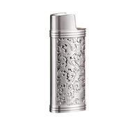 BYNYXI Étuis à Briquet Vintage pour Mini Briquet BIC, étui à Briquet rétro en métal avec Gravure de chaîne, étui à Briquet réutilisable, briquets réguliers, 6cmx2.4cm