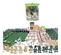 BYNYXI Figures Action Army Ensemble, 400 Pièces Coffret Set de Jeu Militaire Soldat Figurines Set Modèle avec Soldats Tanks Avions en Plastique Armée Militaire Figures Jouets pour Garçons