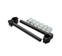 BYNYXI Guidon à Clipser pour Moto, Clipser CNC Tube De Fourche Remplaçable Clip sur Moto Standard Universel Clip sur Divisé Bracelet Clipon Guidon Séparé pour Moto De Course, Noir