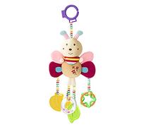 BYNYXI Hochet en Peluche avec Cloche et Crochet Animal Suspendu pour Bébé - Jouet d'Activité pour Poussette, Éducatif pour Nouveau-né et Tout-Petits 0-12 Mois