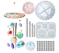 BYNYXI Moule en Silicone pour Carillon éolien, DIY Moule en résine époxy Carillon éolien géométrie Pendentif étoile en Forme de Coeur carillons éoliens Moule de coulée Ensemble de moules en résine